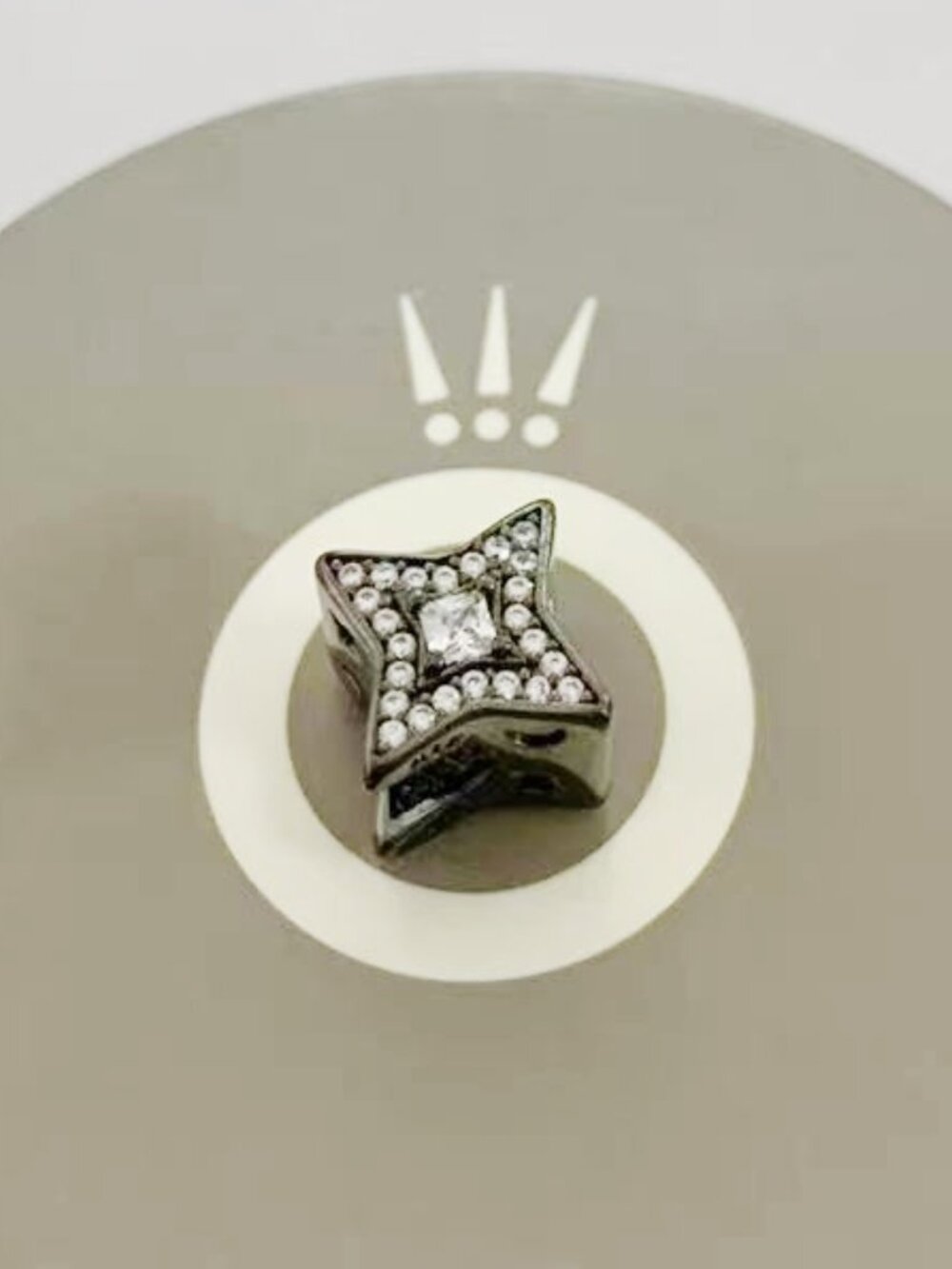 Pandora Sparkling diamond Black Star Charm with Pendant